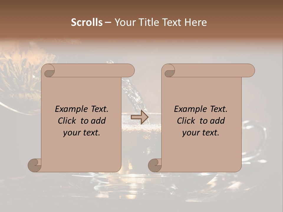 Close Up Cup Green PowerPoint Template