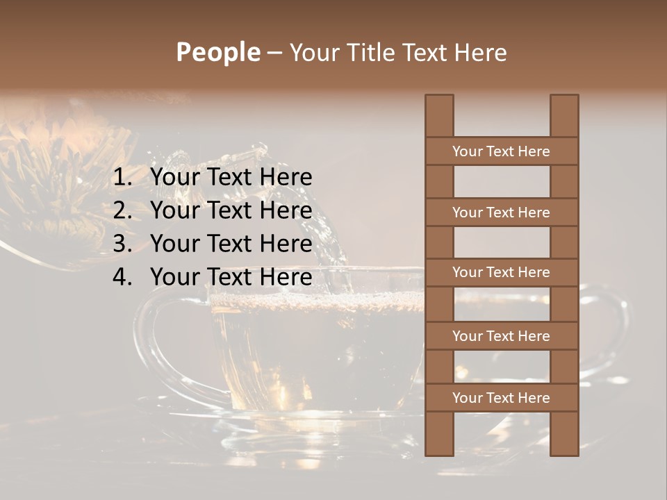 Close Up Cup Green PowerPoint Template