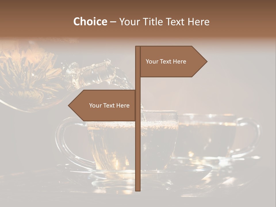 Close Up Cup Green PowerPoint Template