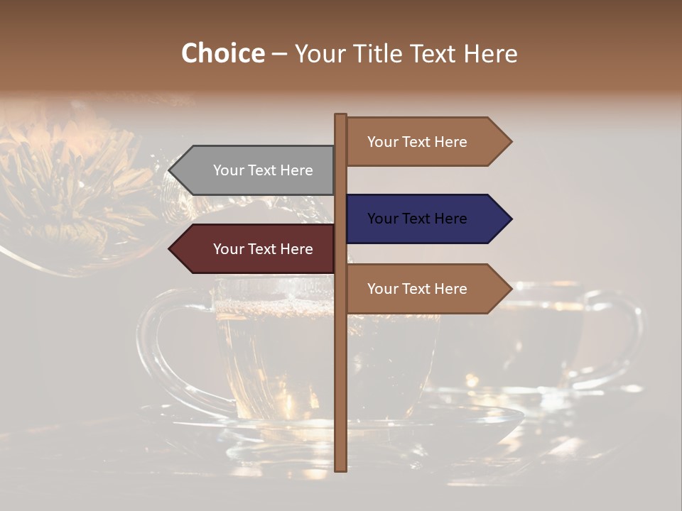 Close Up Cup Green PowerPoint Template