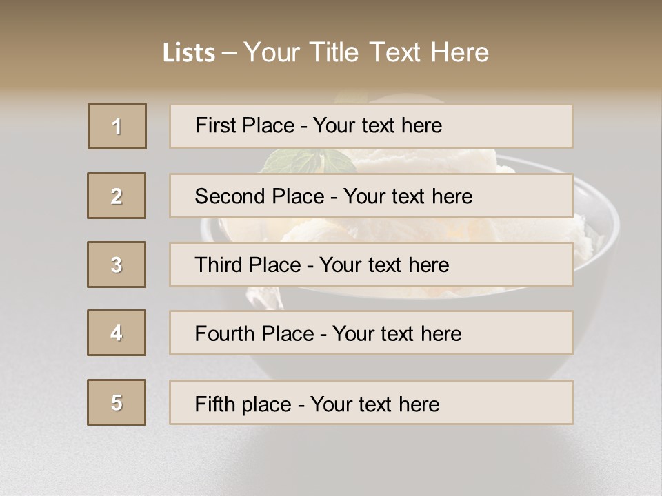 Creamy Bowl Fresh PowerPoint Template