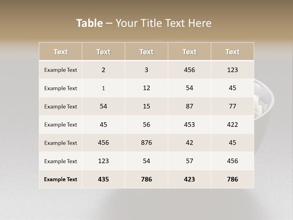 Creamy Bowl Fresh PowerPoint Template