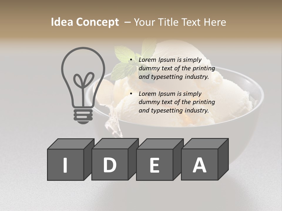 Creamy Bowl Fresh PowerPoint Template