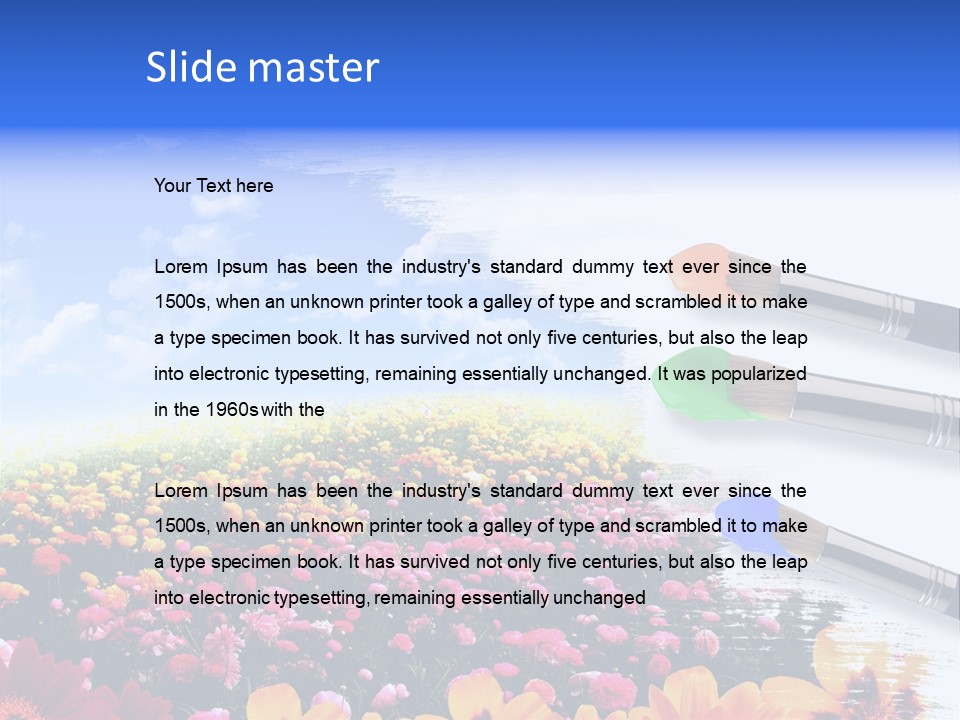 Cloud Landscape Hand PowerPoint Template