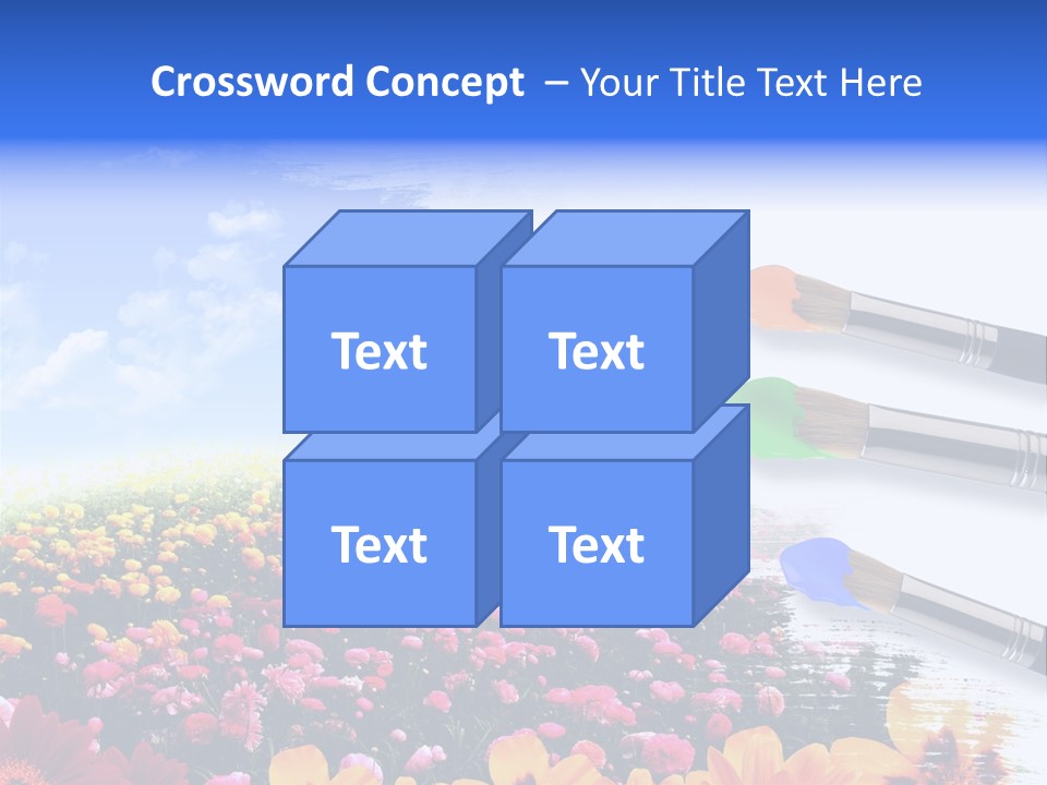 Cloud Landscape Hand PowerPoint Template