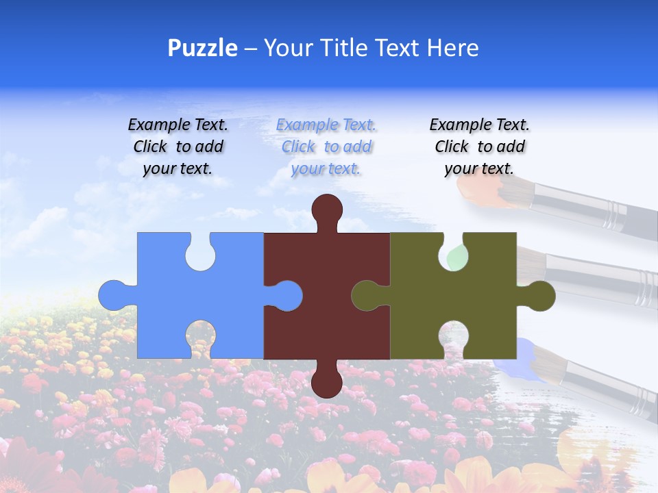 Cloud Landscape Hand PowerPoint Template