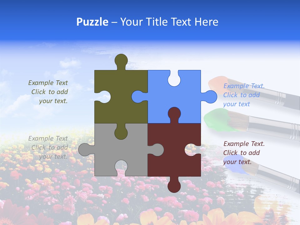 Cloud Landscape Hand PowerPoint Template