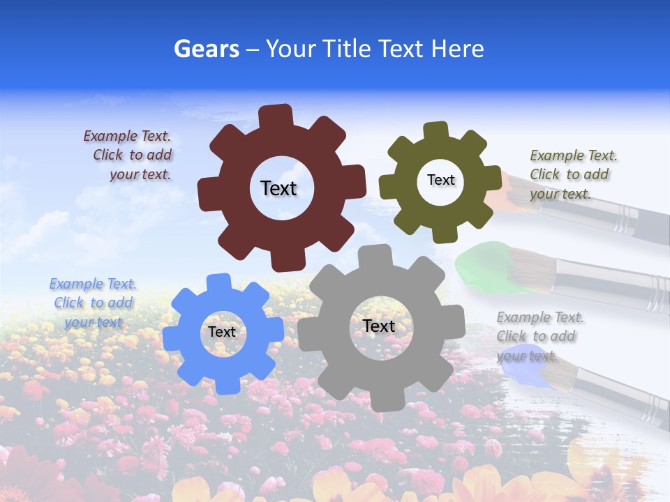 Cloud Landscape Hand PowerPoint Template