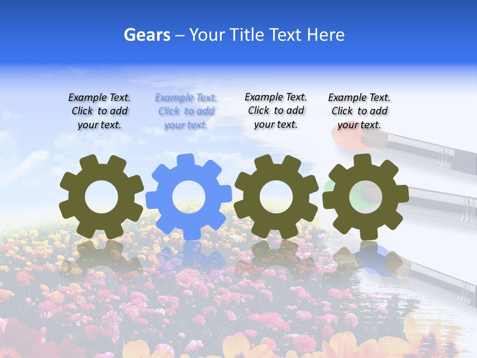 Cloud Landscape Hand PowerPoint Template