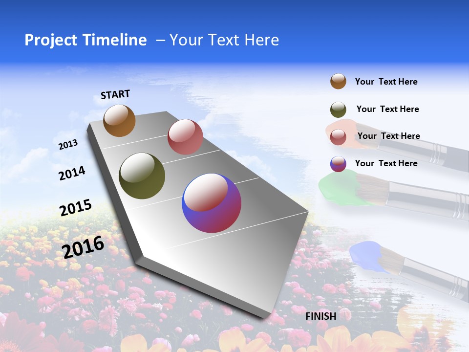 Cloud Landscape Hand PowerPoint Template