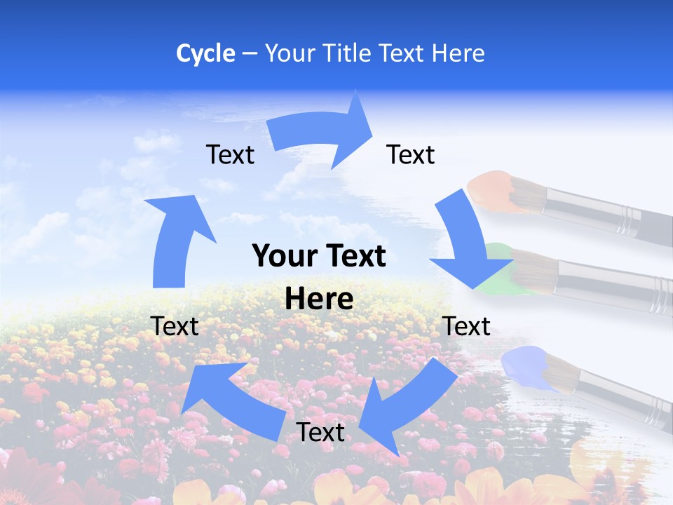 Cloud Landscape Hand PowerPoint Template