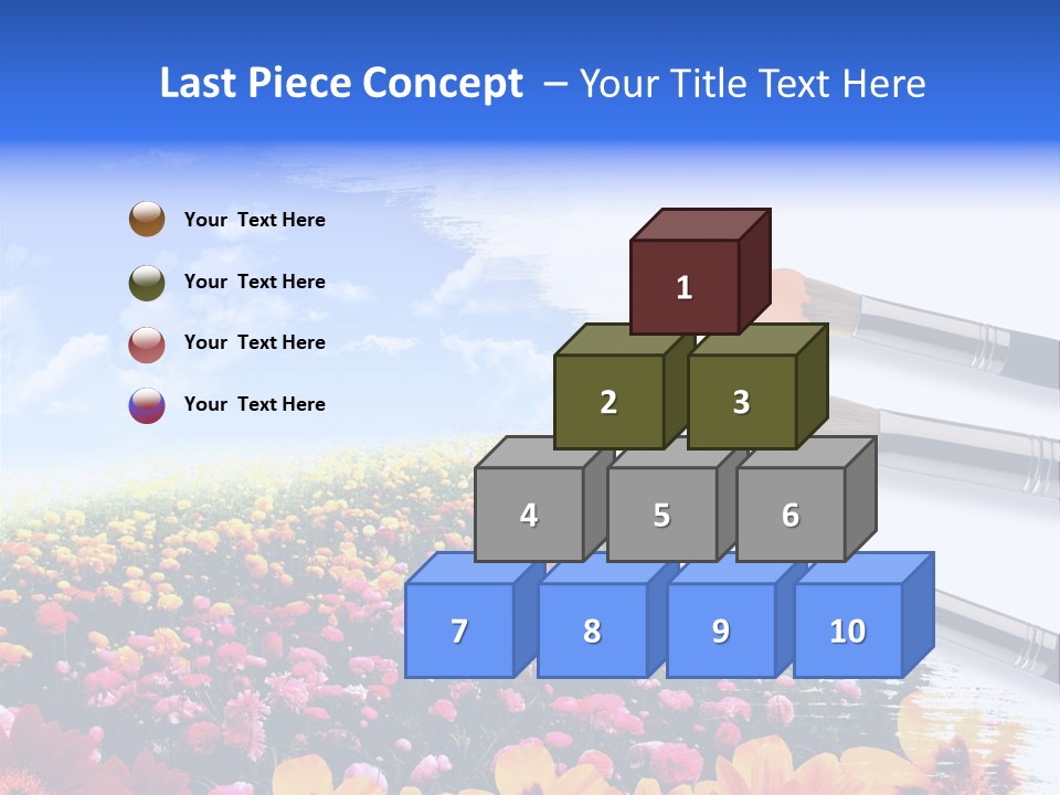 Cloud Landscape Hand PowerPoint Template