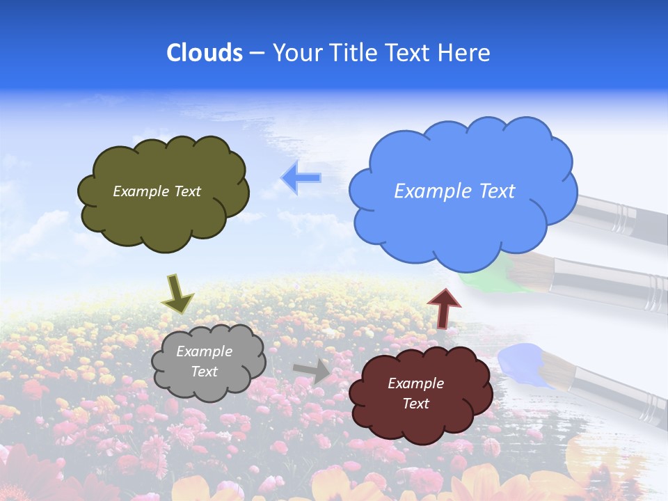 Cloud Landscape Hand PowerPoint Template