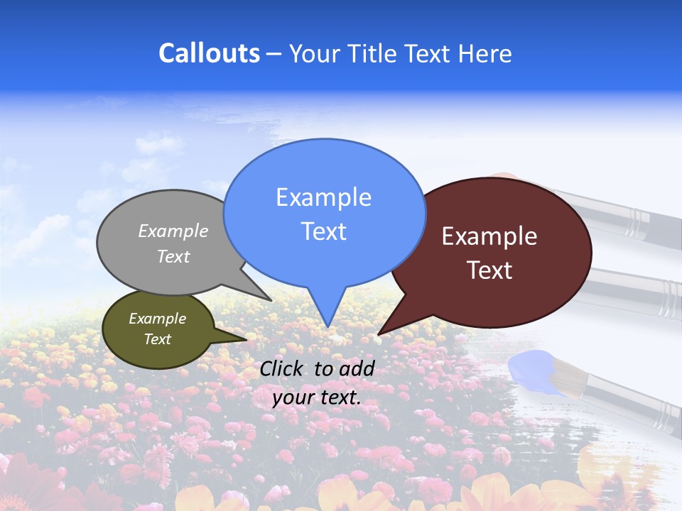 Cloud Landscape Hand PowerPoint Template