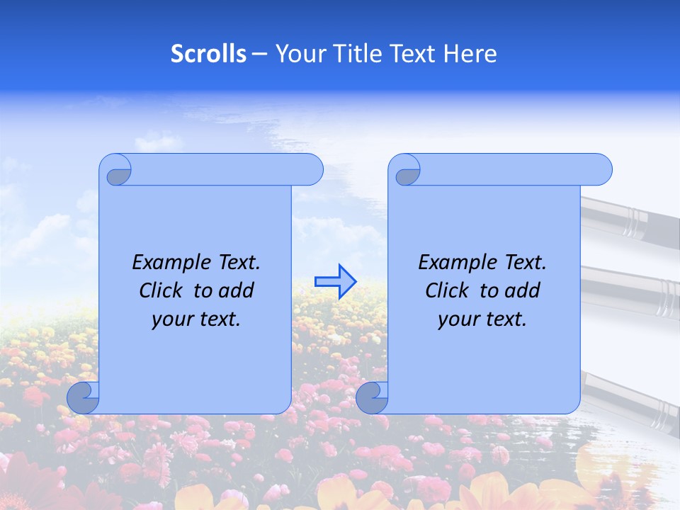 Cloud Landscape Hand PowerPoint Template