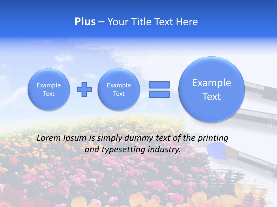 Cloud Landscape Hand PowerPoint Template