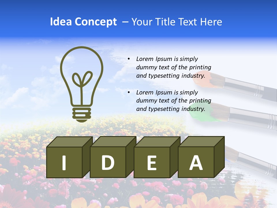 Cloud Landscape Hand PowerPoint Template