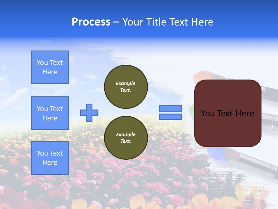 Cloud Landscape Hand PowerPoint Template