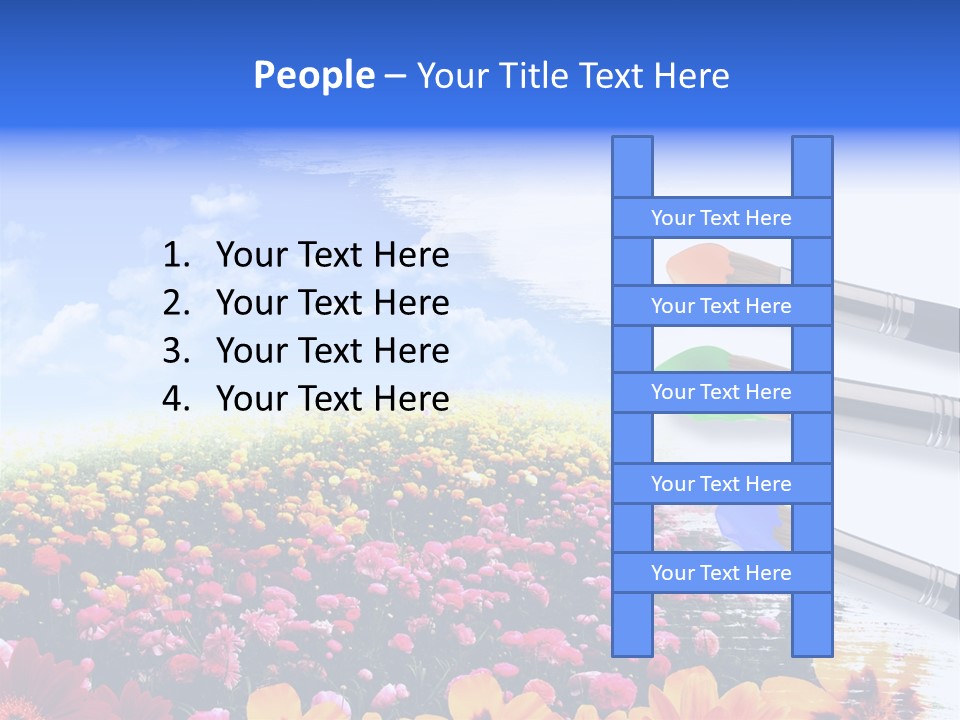 Cloud Landscape Hand PowerPoint Template