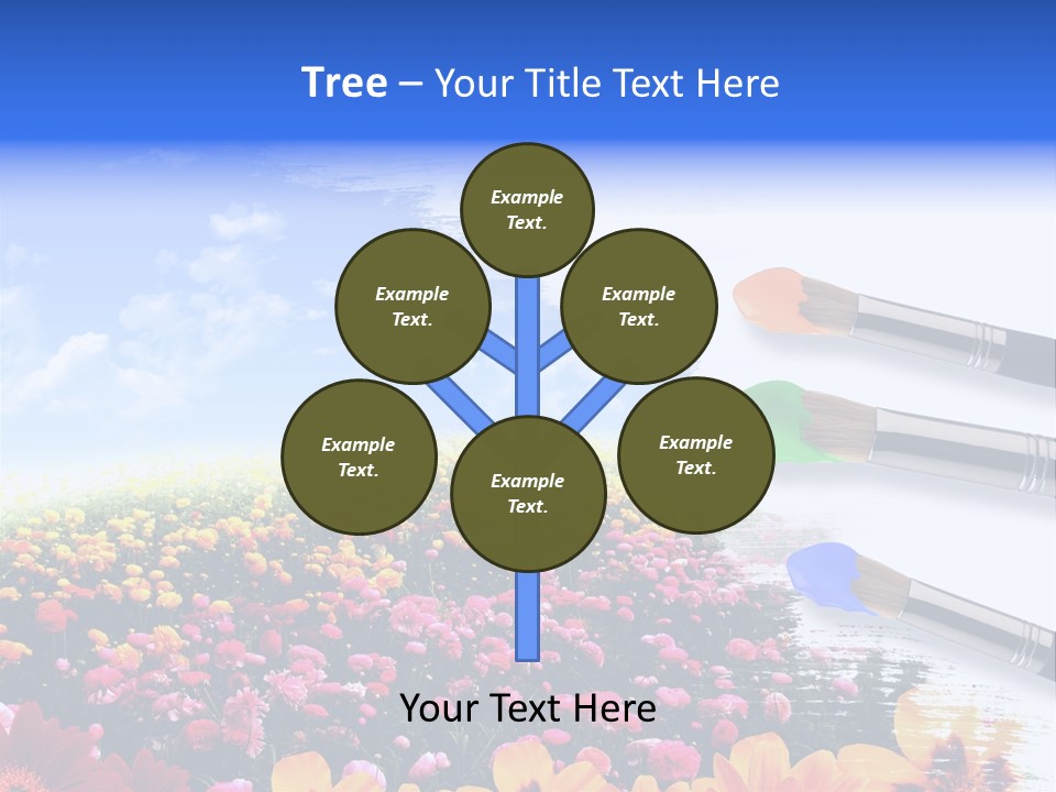 Cloud Landscape Hand PowerPoint Template