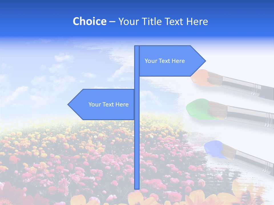 Cloud Landscape Hand PowerPoint Template