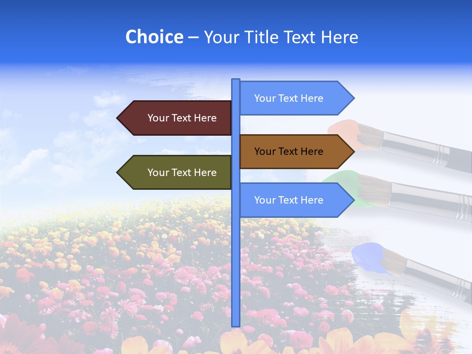 Cloud Landscape Hand PowerPoint Template