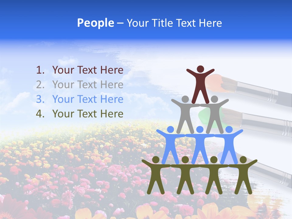 Cloud Landscape Hand PowerPoint Template