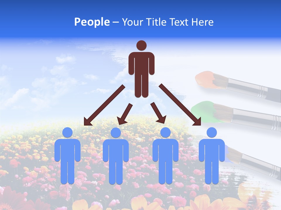 Cloud Landscape Hand PowerPoint Template