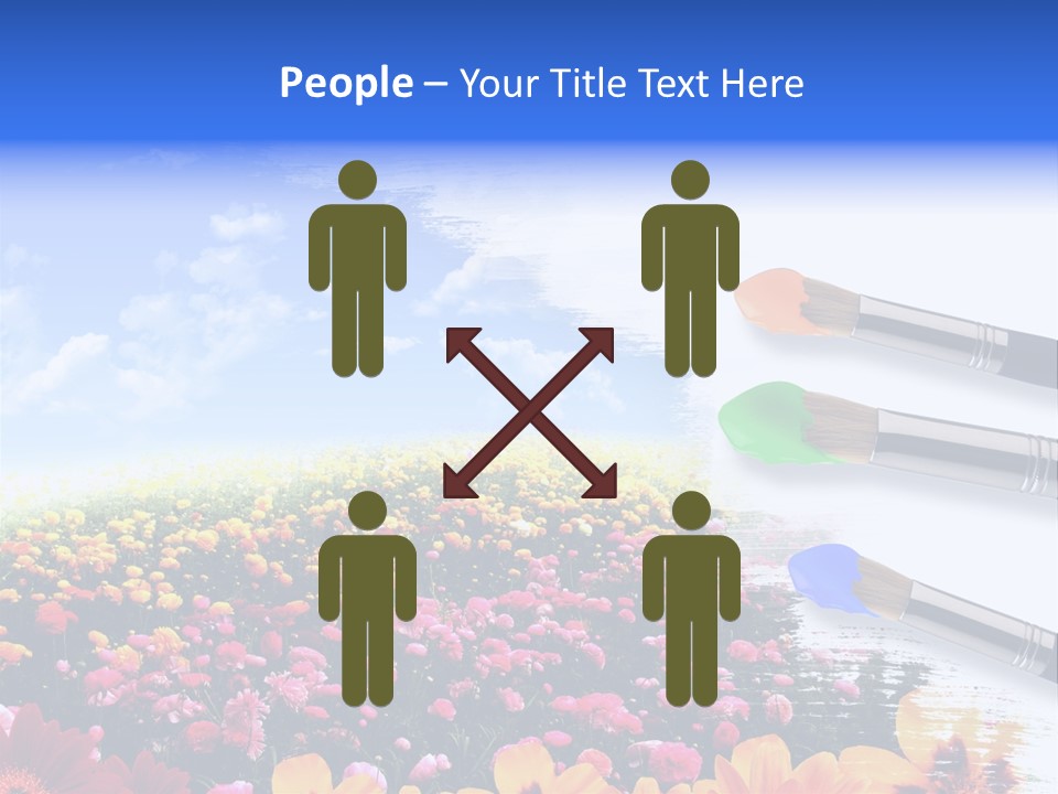 Cloud Landscape Hand PowerPoint Template