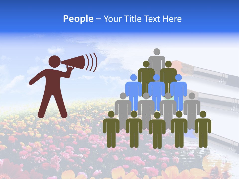 Cloud Landscape Hand PowerPoint Template