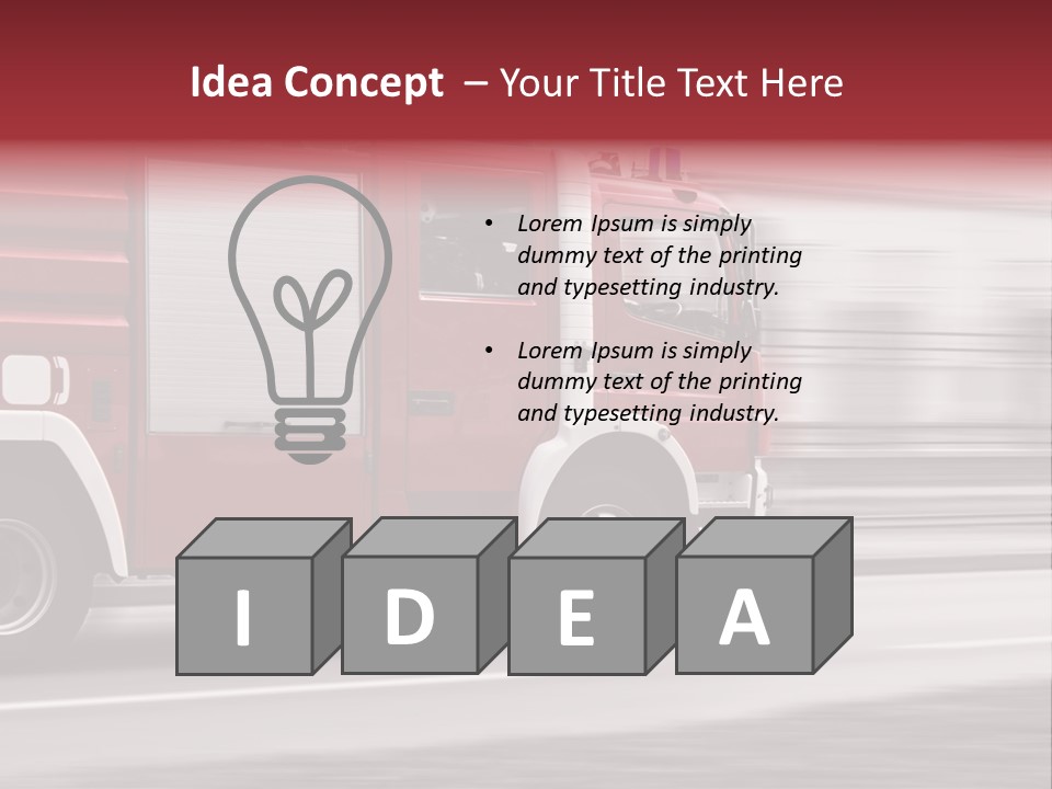 Outside Fire Danger PowerPoint Template