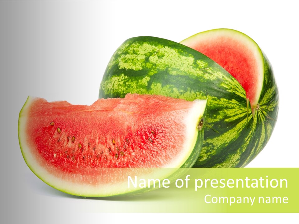 Striped Ripe Food PowerPoint Template