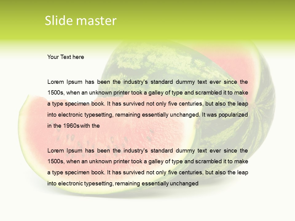 Striped Ripe Food PowerPoint Template