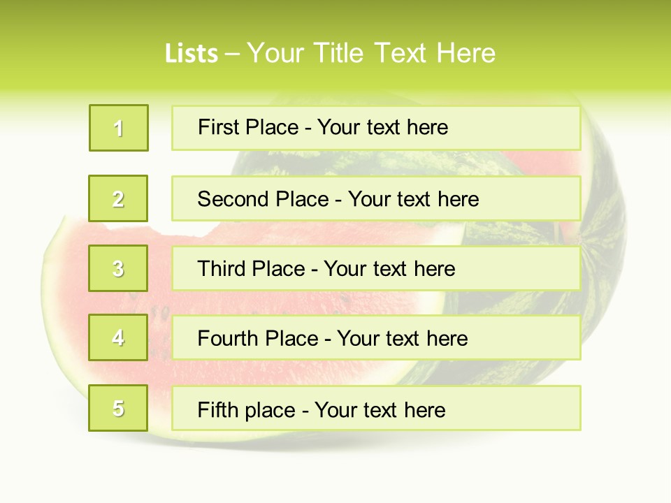 Striped Ripe Food PowerPoint Template
