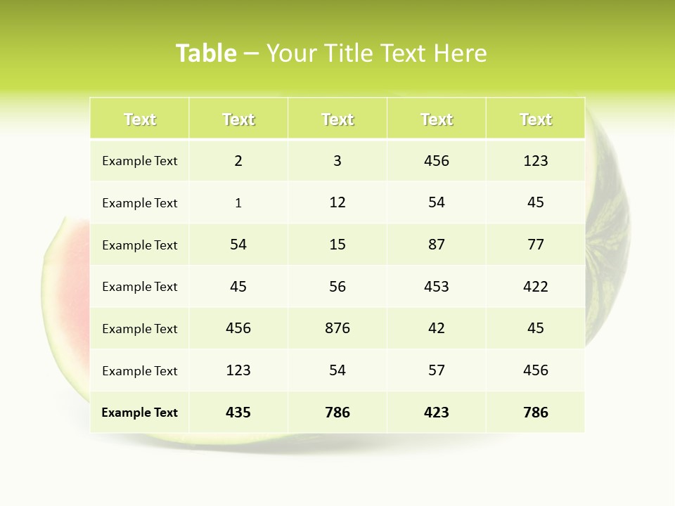 Striped Ripe Food PowerPoint Template