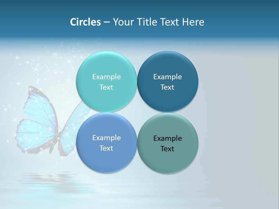 Blue Fly Colorful PowerPoint Template