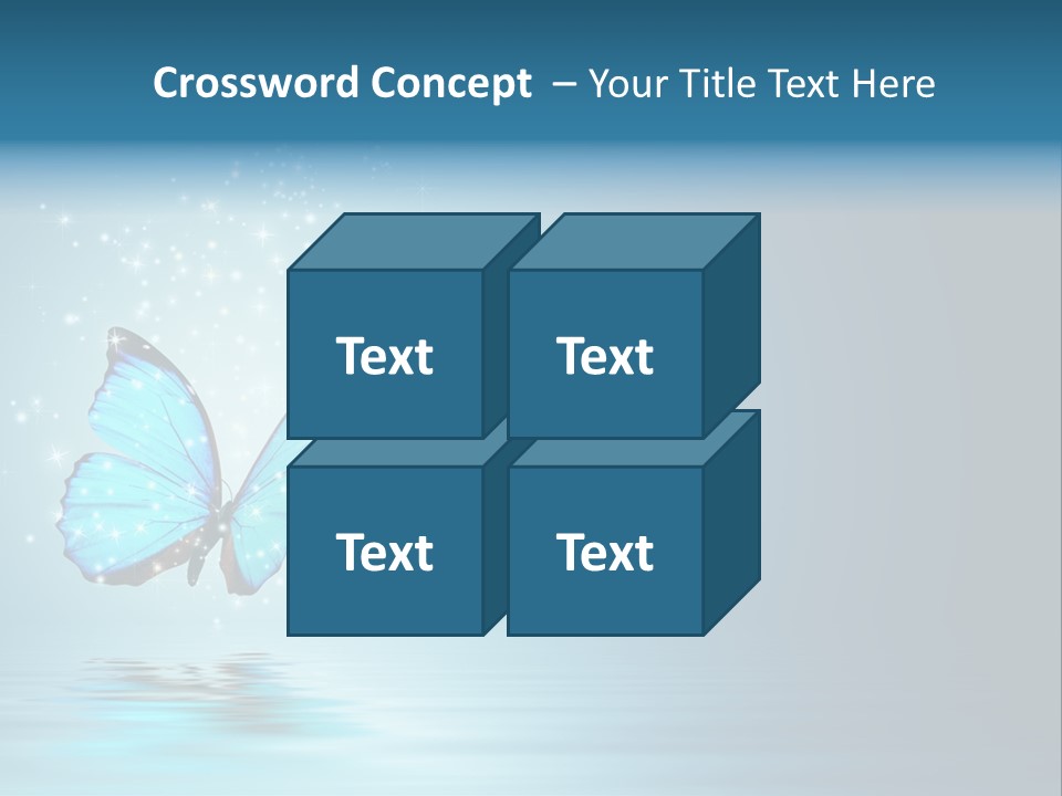 Blue Fly Colorful PowerPoint Template