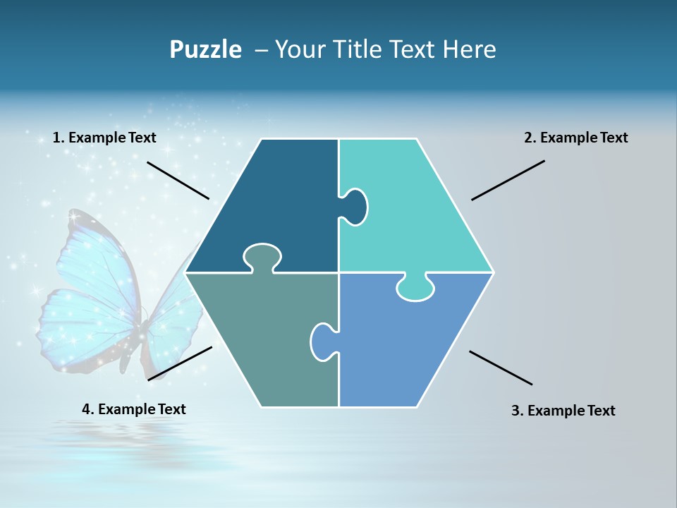 Blue Fly Colorful PowerPoint Template