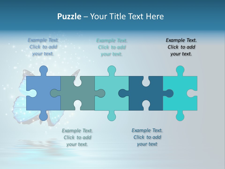 Blue Fly Colorful PowerPoint Template