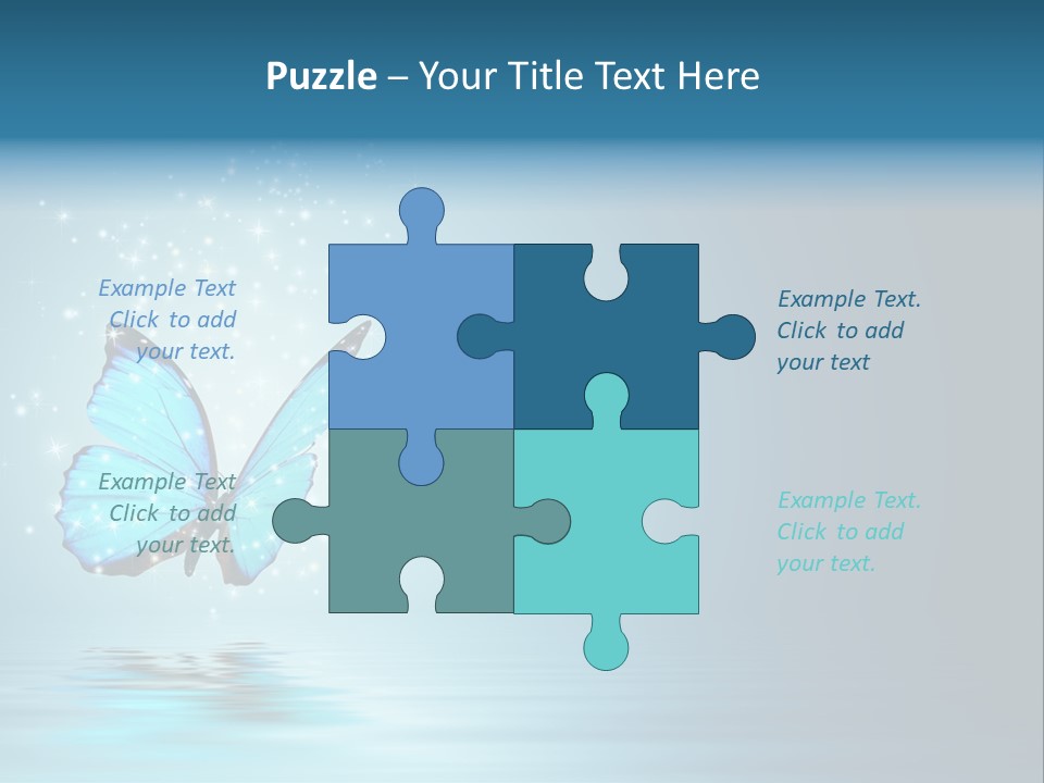 Blue Fly Colorful PowerPoint Template