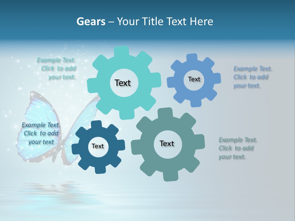 Blue Fly Colorful PowerPoint Template