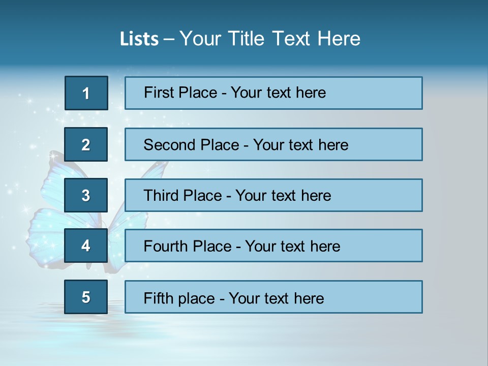 Blue Fly Colorful PowerPoint Template