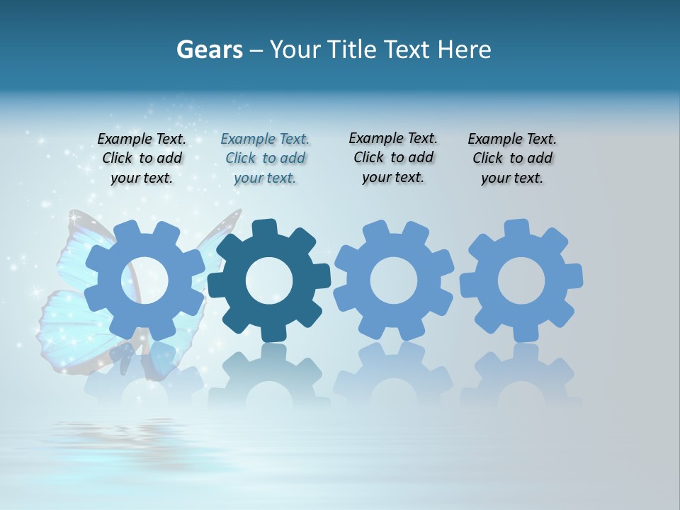 Blue Fly Colorful PowerPoint Template