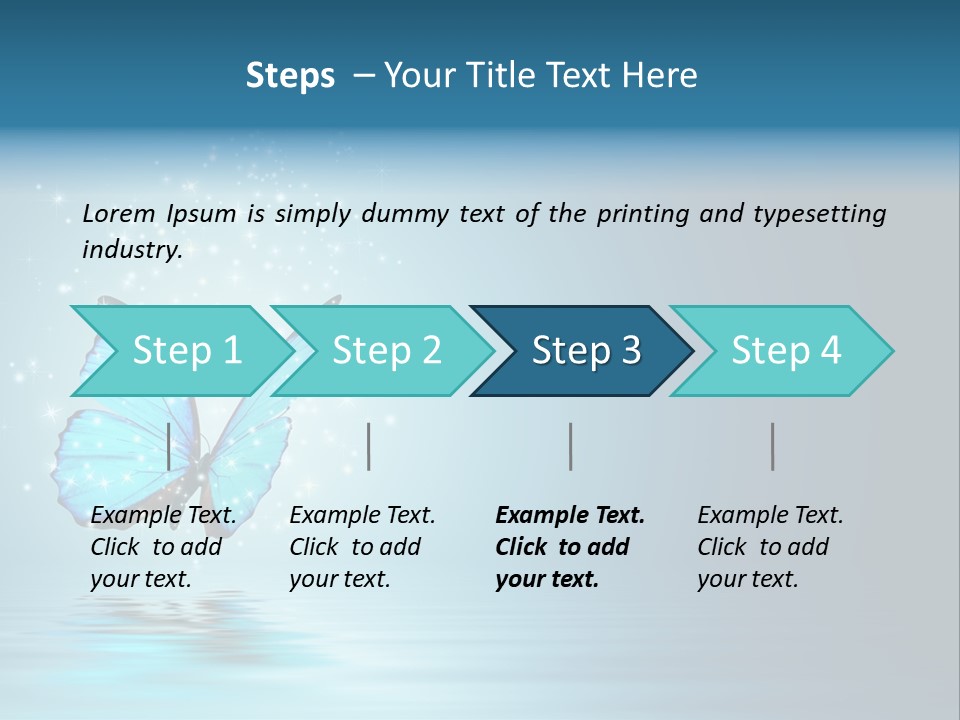 Blue Fly Colorful PowerPoint Template