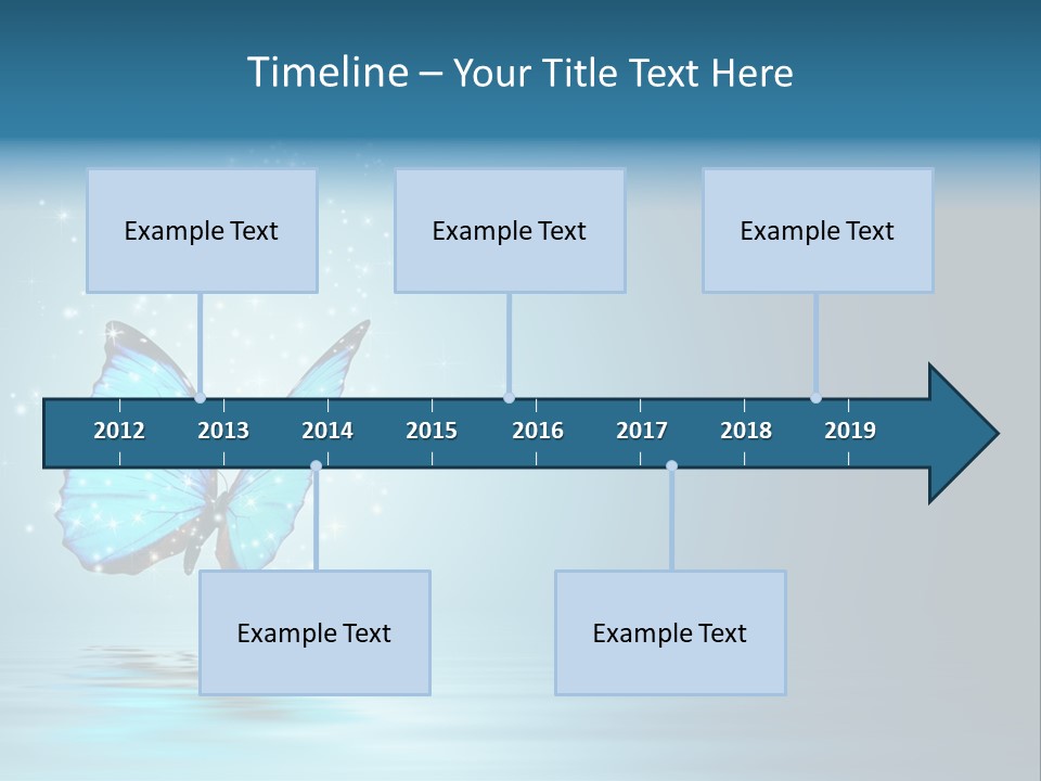 Blue Fly Colorful PowerPoint Template