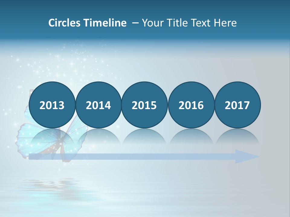 Blue Fly Colorful PowerPoint Template