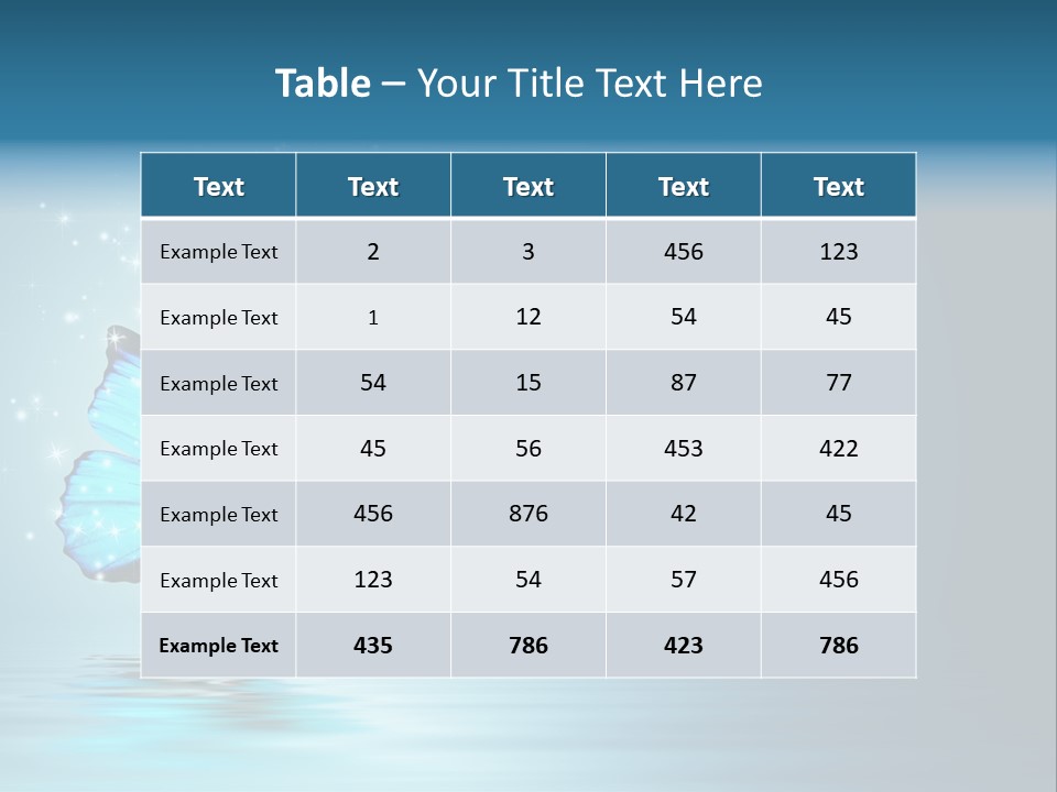 Blue Fly Colorful PowerPoint Template