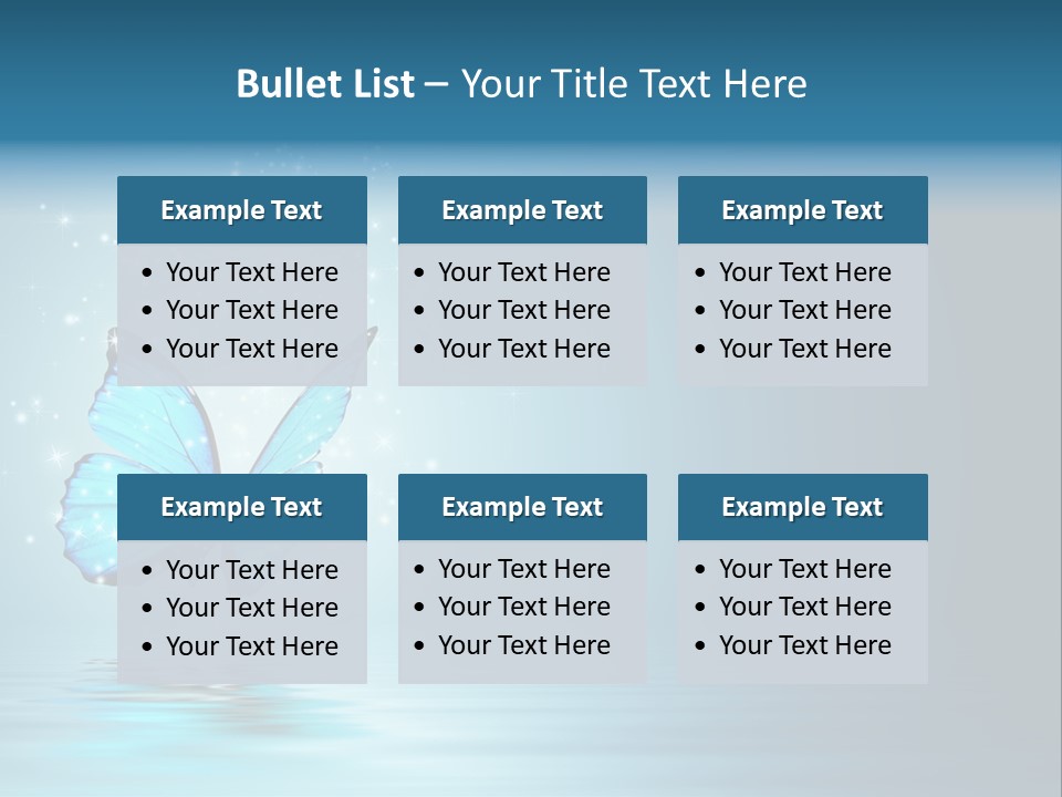 Blue Fly Colorful PowerPoint Template