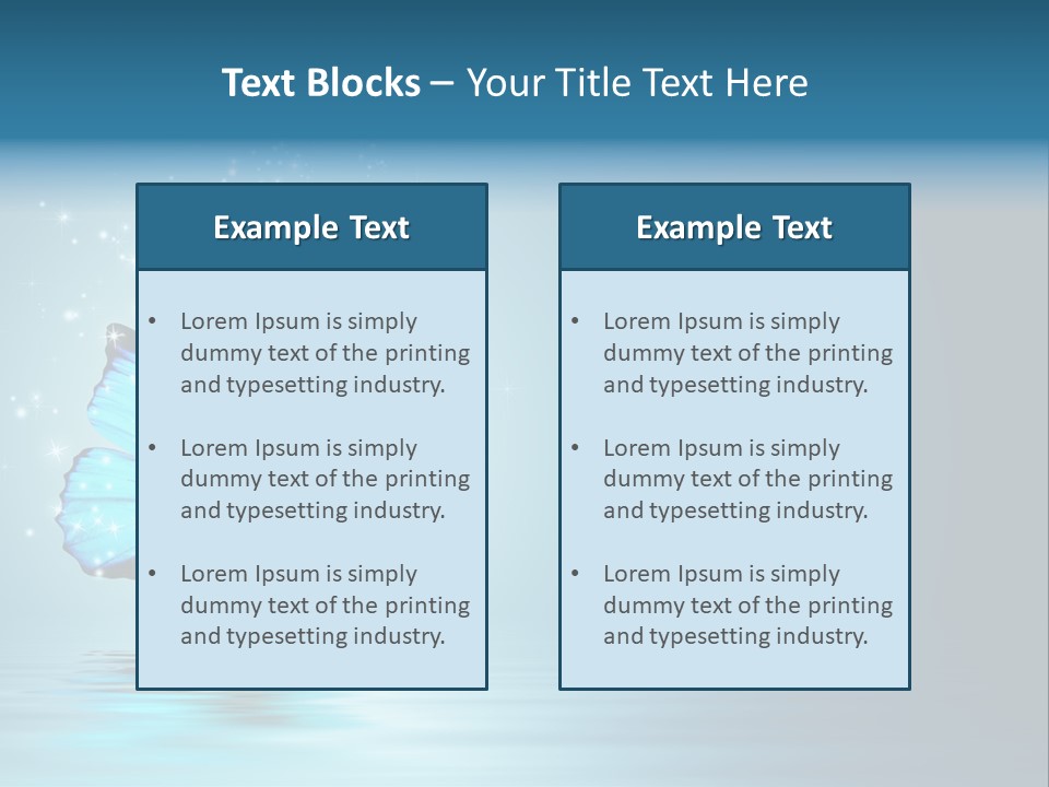 Blue Fly Colorful PowerPoint Template