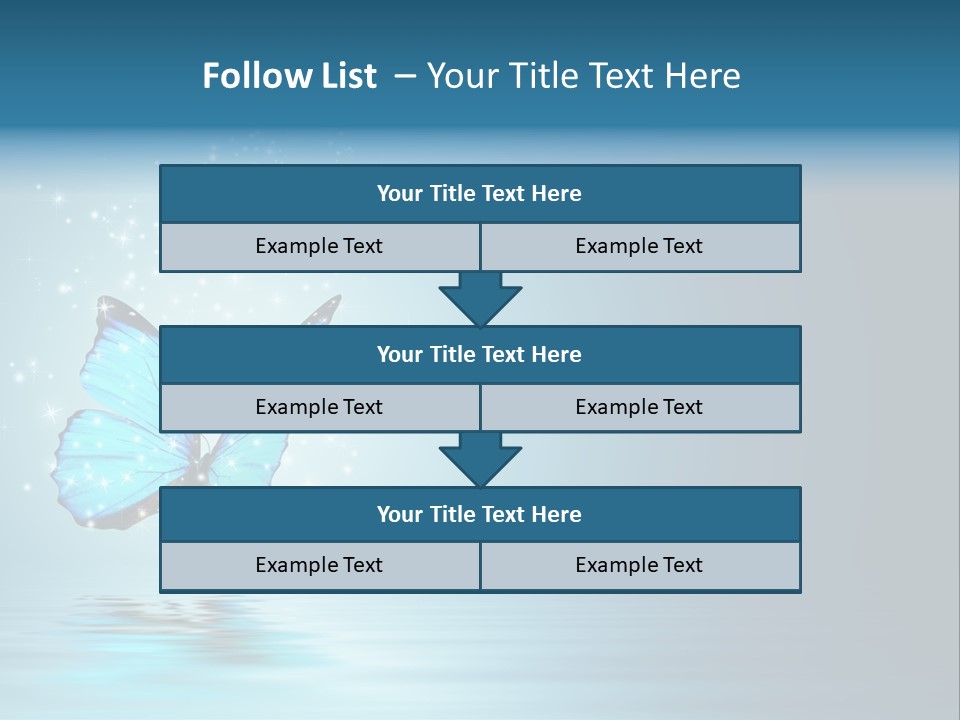 Blue Fly Colorful PowerPoint Template